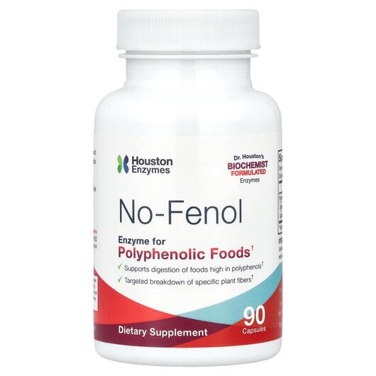 Основное фото товара Houston Enzymes, Ферменты для полифенолов, No-Fenol, 90 капсул