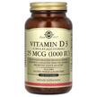Фото товару Solgar, Vitamin D-3 25 mcg 1000 UI, Вітамін D-3, 250 капсул