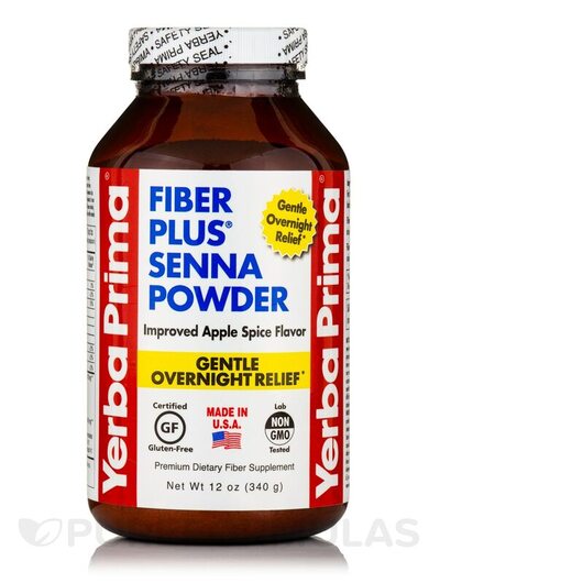 Основное фото товара Клетчатка, Fiber Plus Senna Powder Apple Spice Flavor, 340 г