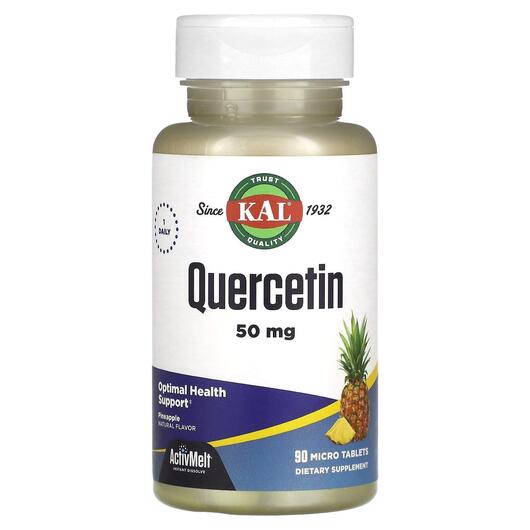 Основное фото товара KAL, Кверцетин, Quercetin Pineapple 50 mg, 90 таблеток
