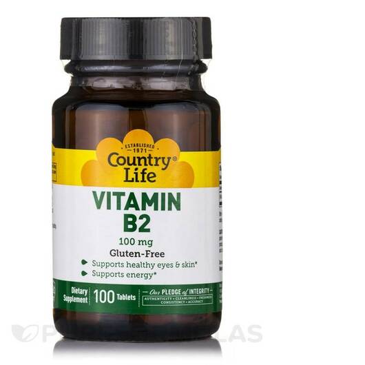 Основное фото товара Витамин B2 Рибофлавин, Vitamin B2 100 mg, 100 таблеток