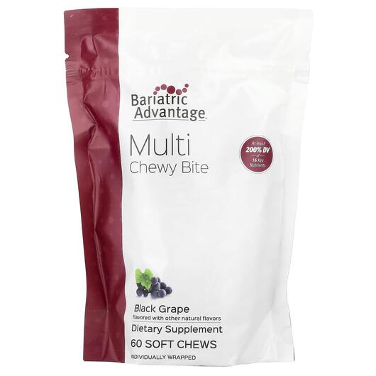 Основное фото товара Мультивитамины, Multi Chewy Bite Black Grape, 60 таблеток