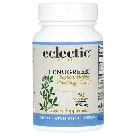 Основное фото товара Eclectic Herb, Пажитник, Herb Fenugreek 600 mg, 50 капсул