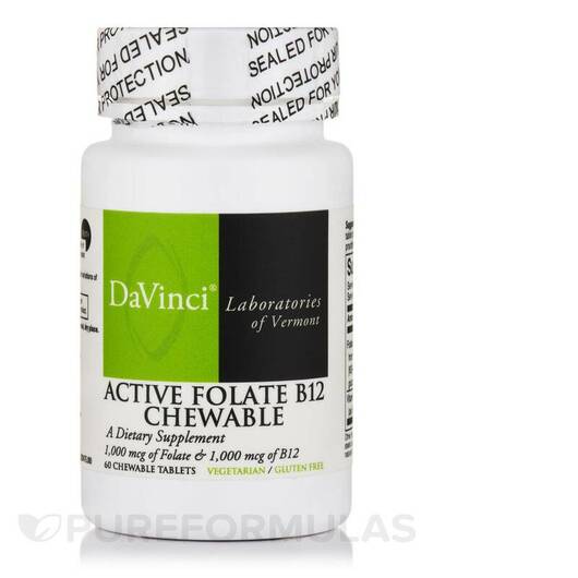 Основное фото товара Метилкобаламин B12, Active Folate B12 Chewable, 60 таблеток