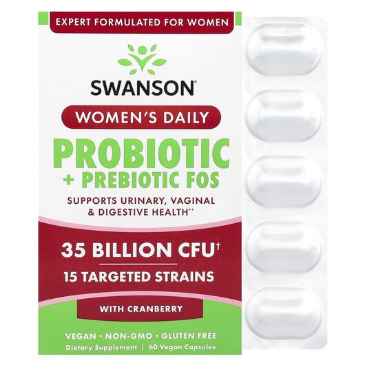 Основное фото товара Women's Daily Probiotic + Prebiotic, Пробиотики для женщин, 