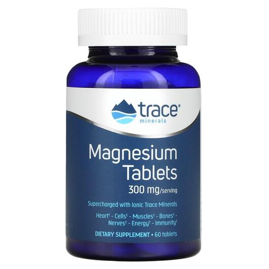 Основное фото товара Trace, Магний, Magnesium 300 mg, 60 таблеток