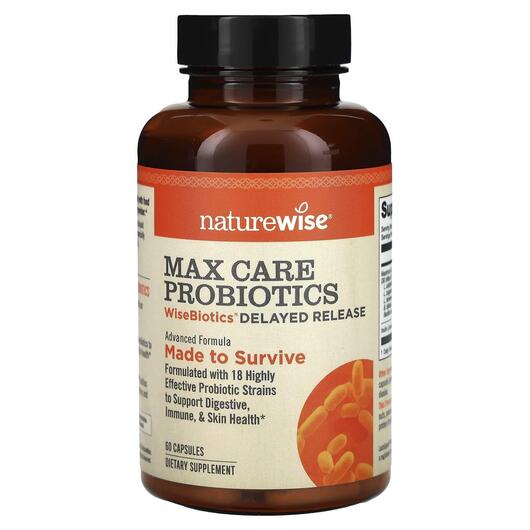 Основное фото товара Max Care Probiotics WiseBiotics Delayed Release, Пробиотики, 60 к