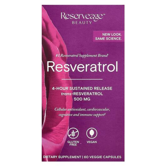 Основное фото товара Ресвератрол 500 мг, Resveratrol 500 mg, 60 капсул