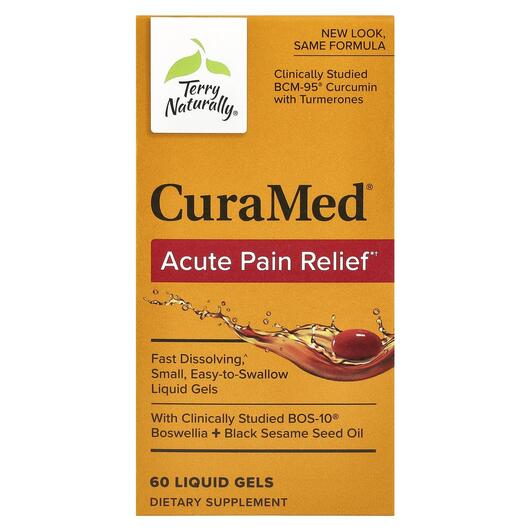 Основное фото товара Terry Naturally, Куркумин, CuraMed Acute Pain Relief, 60 капсул