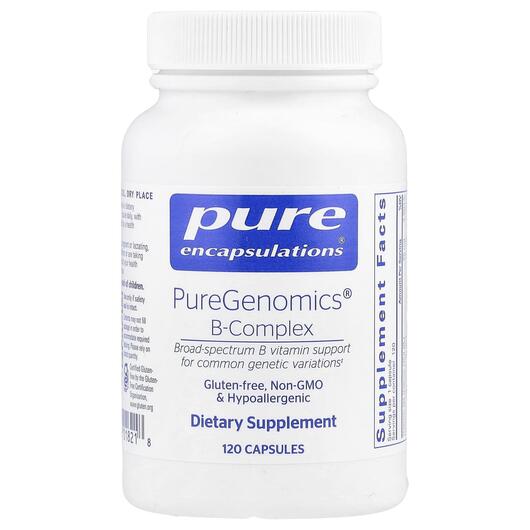 Основное фото товара B-комплекс, PureGenomics B-Complex, 120 капсул