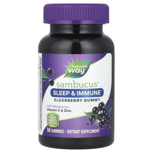 Основное фото товара Sambucus Sleep + Immune with Melatonin, Черная Бузина, 50 таблето