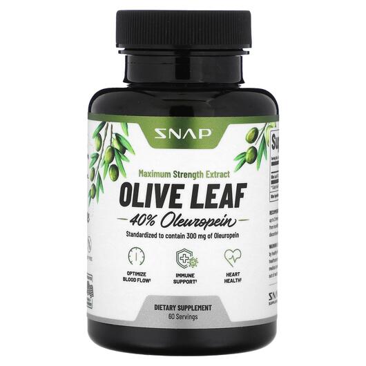 Основное фото товара Листья оливы, Olive Leaf Maximum Strength, 60 капсул