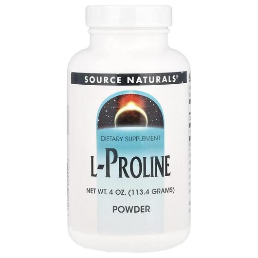 Основное фото товара Source Naturals, L-Пролин, L-Proline Powder, 113.4 г