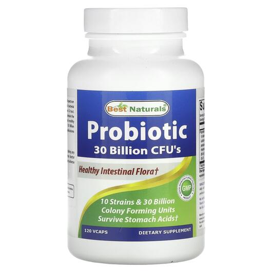 Основное фото товара Best Naturals, Пробиотики, Probiotic 30 Billion CFU's, 120 к