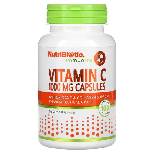 Основное фото товара Витамин C, Immunity Vitamin C 1000 mg, 100 Gluten Free Capsules