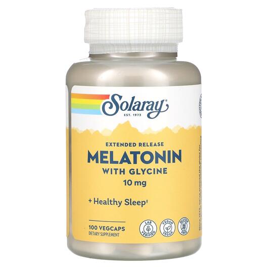 Основное фото товара Extended Release Melatonin With Glycine 10 mg, Мелатонин, 100 кап