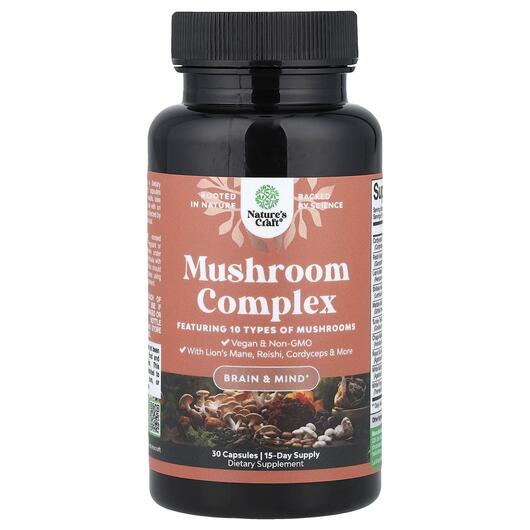 Основное фото товара Nature's Craft, Грибы, Mushroom Complex, 30 капсул
