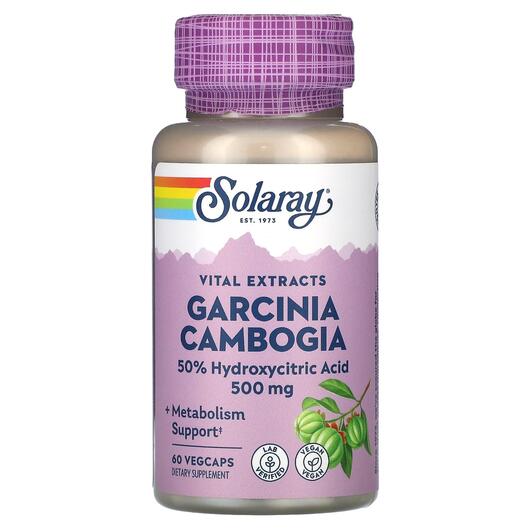 Основное фото товара Garcinia Cambogia 500 mg, Гарциния камбоджийская 500 мг, 60 капсу