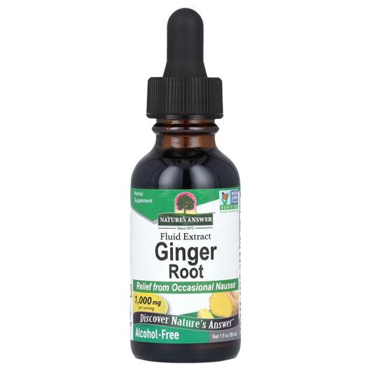 Основное фото товара Корень Имбиря, Ginger Alcohol-Free 1000 mg, 30 мл