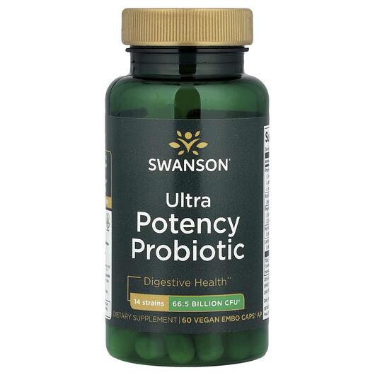 Основное фото товара Ultra Potency Probiotic 66.5 Billion, Пробиотики, 60 Veggie EMBO 