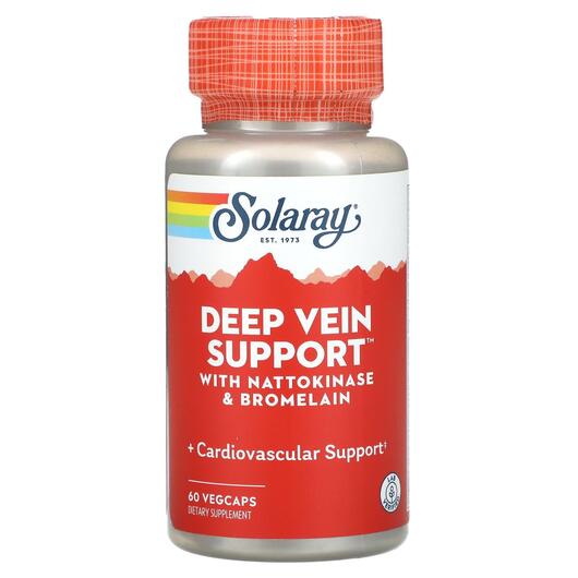 Основное фото товара Solaray, Поддержка вен ног, Deep Vein Support, 60 капсул