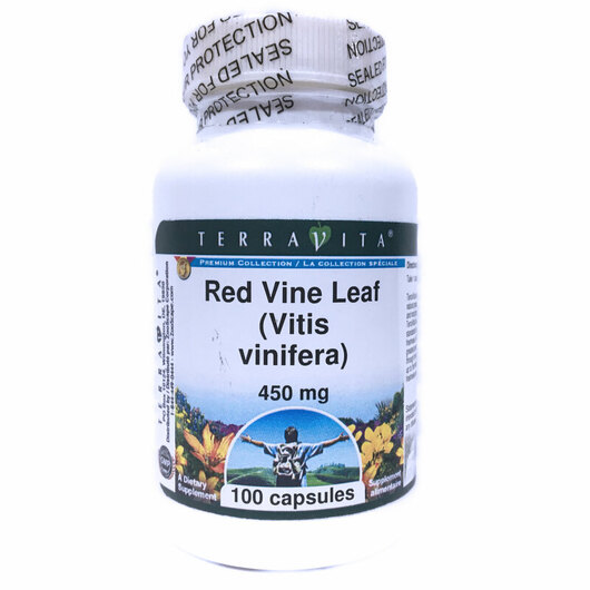 Основне фото товара Red Vine Leaf 450 mg, Листя червоного винограду, 100 капсул