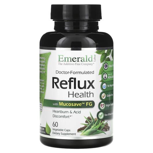 Основное фото товара Средства от изжоги, Reflux Health with Mucosave FG, 60 капсул