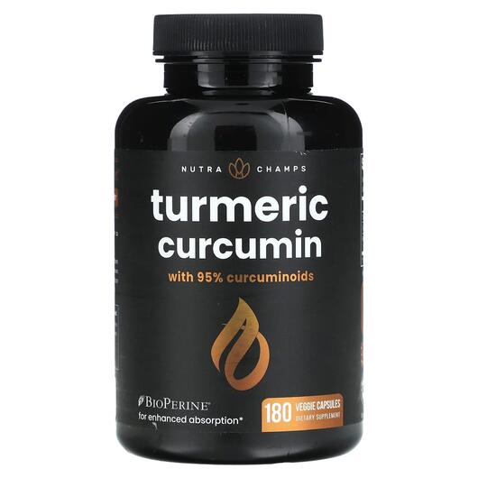 Основное фото товара NutraChamps, Куркумин, Turmeric Curcumin, 180 капсул