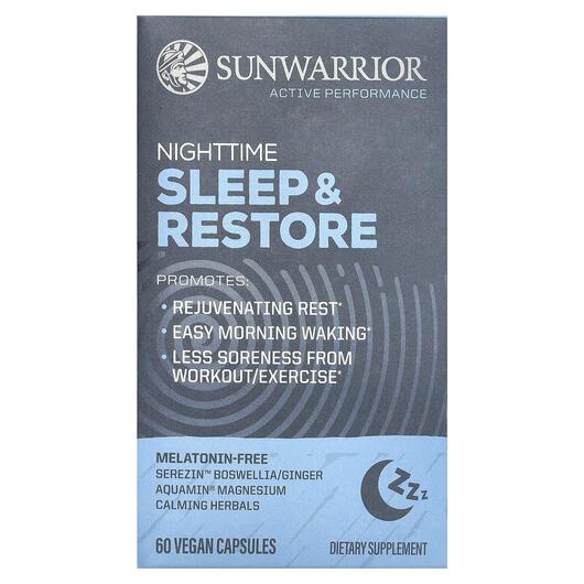 Основное фото товара Sunwarrior, Поддержка сна, Nighttime Sleep & Restore, 60 капс