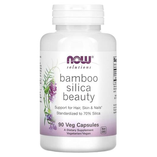 Основное фото товара NOW, Бамбук Витамины для волос, Bamboo Silica Beauty, 90 капсул