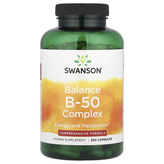 Основное фото товара Swanson, B-комплекс, Balance B-50 Complex, 250 капсул