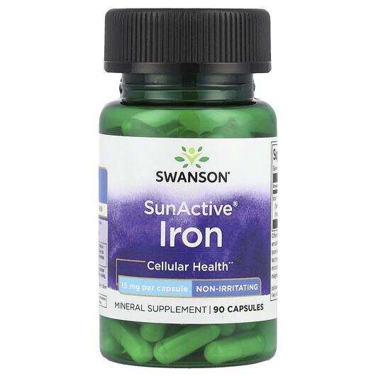 Основное фото товара Swanson, Железо, SunActive Iron, 90 капсул