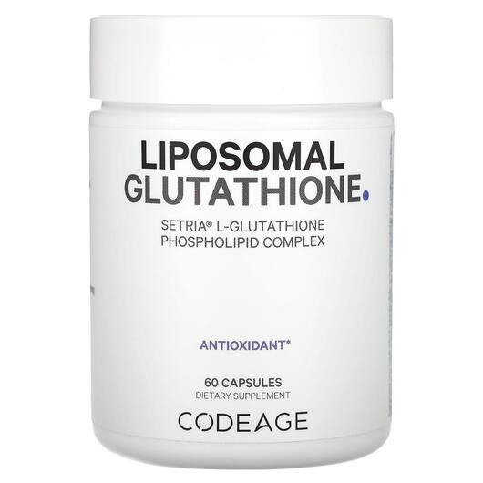 Основное фото товара CodeAge, L-Глутатион, Antioxidant Lipsomal Glutathione, 60 капсул