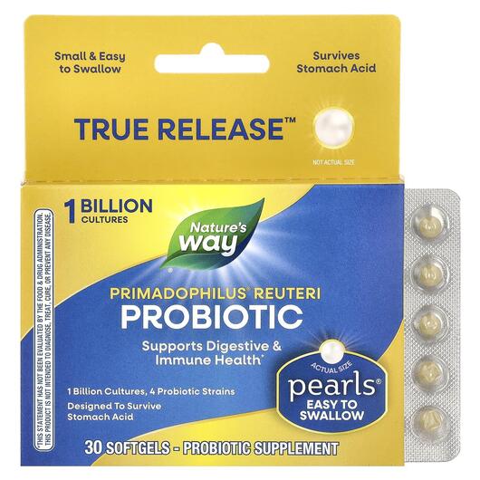 Основное фото товара Лактобактерии Реутери, Reuteri Probiotic Softgels, 30 капсул