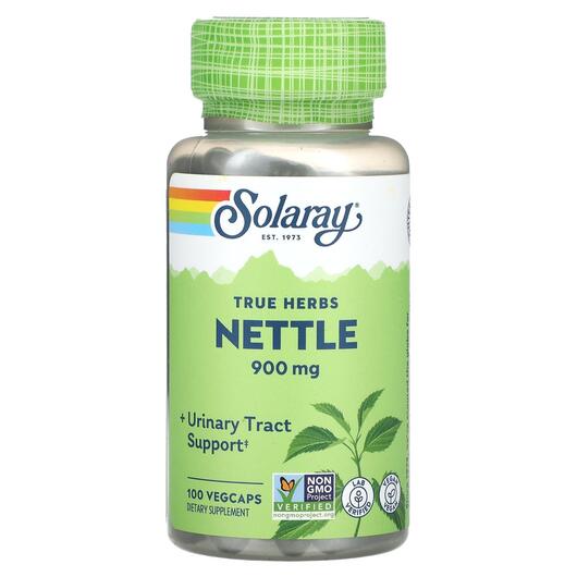 Основне фото товара Solaray, True Herbs Nettle 900 mg, Кропива, 100 капсул