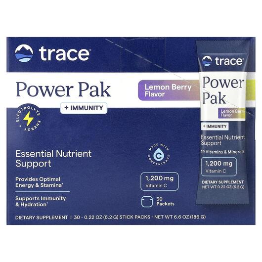 Основное фото товара Поддержка иммунитета, PowerPak + Immunity Lemon Berry, 30 шт