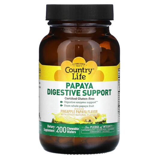 Основное фото товара Papaya Digestive Support Pineapple Papaya, Ферменты Папайи, 200 т