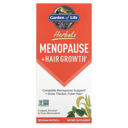 Основне фото товара Herbals Menopause + Hair Growth, Підтримка росту волосся, 30 капс