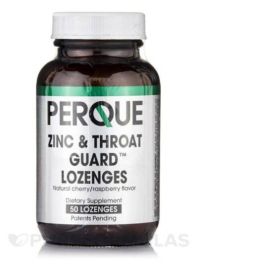 Основне фото товара Perque, Zinc & Throat Guard, Цинк, 50 таблеток