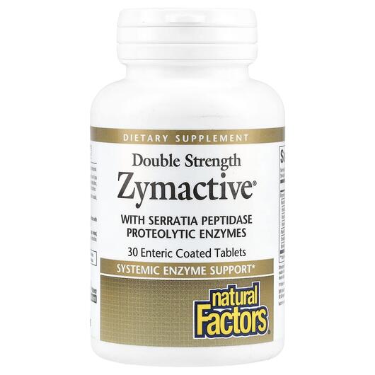 Основное фото товара Natural Factors, Ферменты, Double Strength Zymactive, 30 таблеток