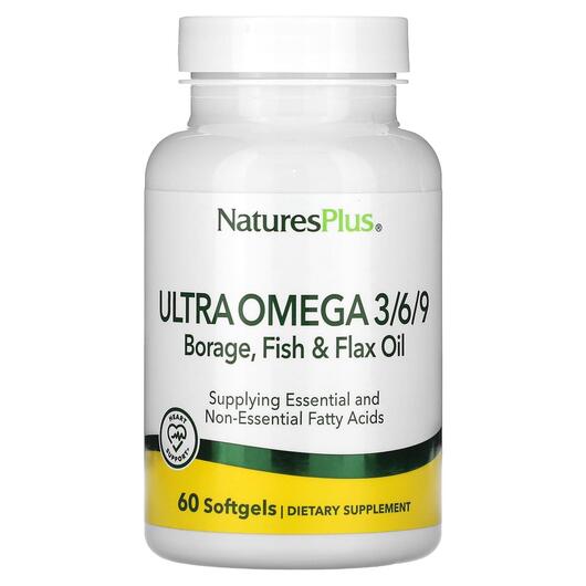 Основное фото товара Ultra Omega 3/6/9 Borage Fish & Flax Oil, Льняное Масло, 60 к
