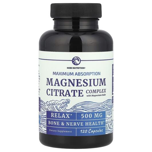 Основное фото товара Magnesium Citrate Complex with Magnesium, Магний Цитрат, 120 капс