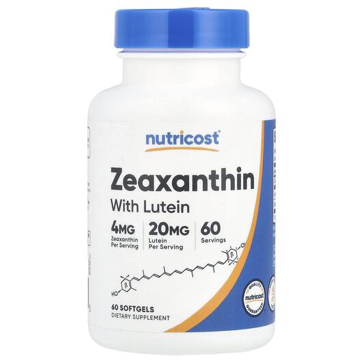 Основное фото товара Nutricost, Лютеин, Zeaxanthin with Lutein, 60 капсул