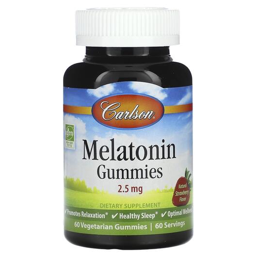 Основное фото товара Melatonin Gummies Natural Strawberry, Мелатонин, 60 Vegetarian Gu