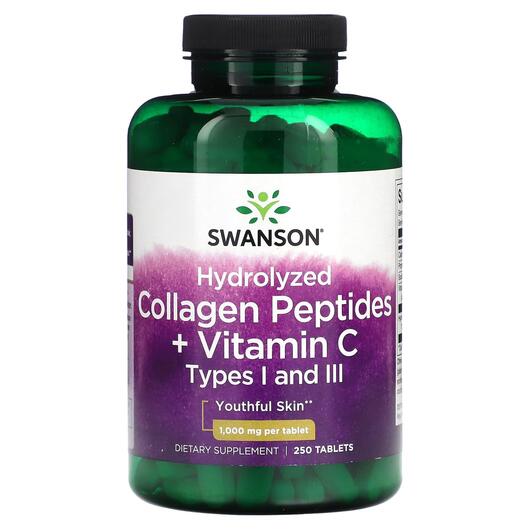Основное фото товара Hydrolyzed Collagen Peptides, Гидролизованный коллаген, 250 табле