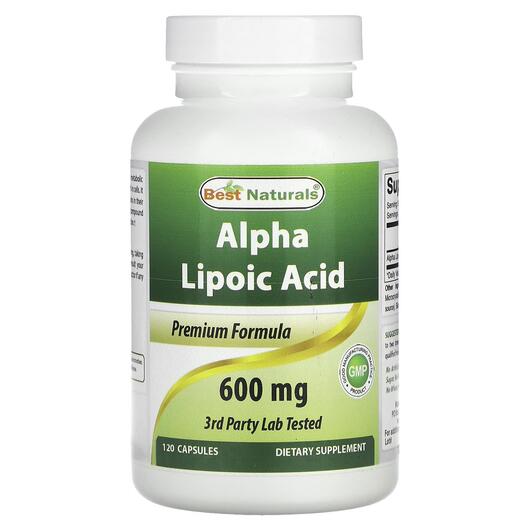 Основное фото товара Альфа-липоевая, Alpha Lipoic Acid 600 mg, 120 капсул
