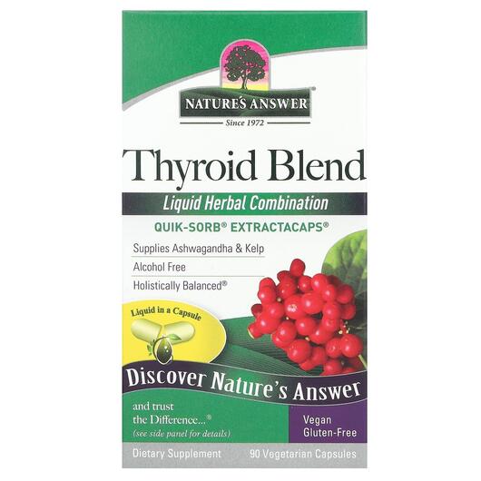 Основное фото товара Nature's Answer, Поддержка щитовидной, Thyroid Blend, 90 кап