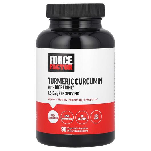 Основное фото товара Куркумин, Turmeric Curcumin with BioPerine, 90 капсул
