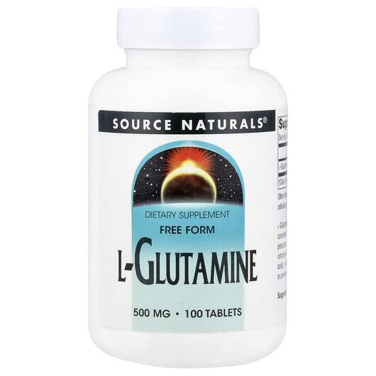 Основное фото товара Source Naturals, L-Глутамин, L-Glutamine 500 mg, 100 таблеток