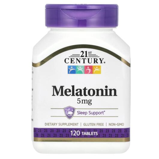 Основное фото товара 21st Century, Мелатонин 5 мг, Melatonin 5 mg, 120 таблеток